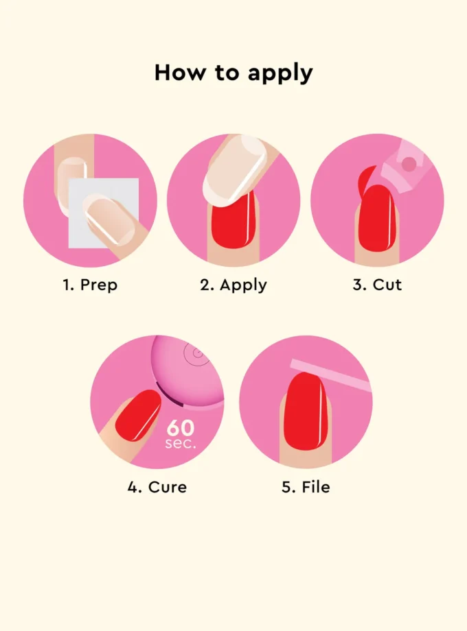 Gel Strips - Cherry Red